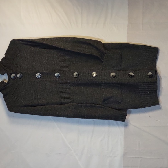 Derek Heart Dark Gray Long Knit Cardigan - Picture 1 of 10